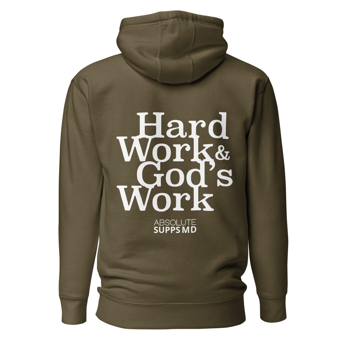 
                  
                    Hard Work & God's Work Hoodie - Absolute Supps M.D.
                  
                